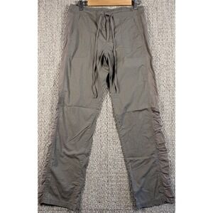 Laguna Y2K Boho Ruched Embroidered Pants Womens M Gray Stretch Hippie Festival